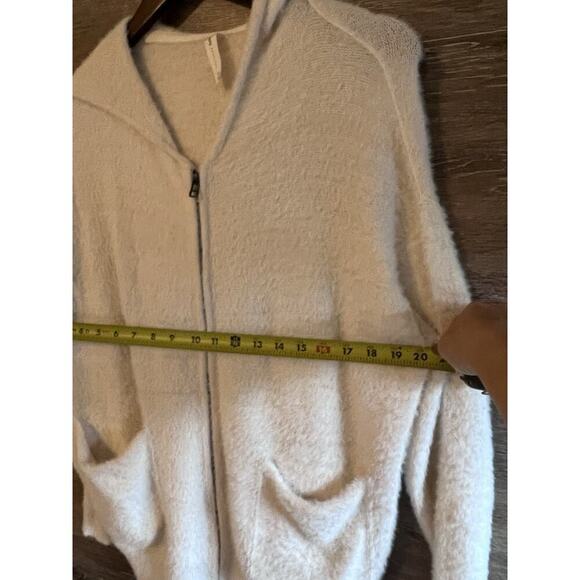 Daily Practice Anthropologie Hoodie Sweater Women Sz XS White Ivory Cozy Fuzzy - Picture 8 of 13